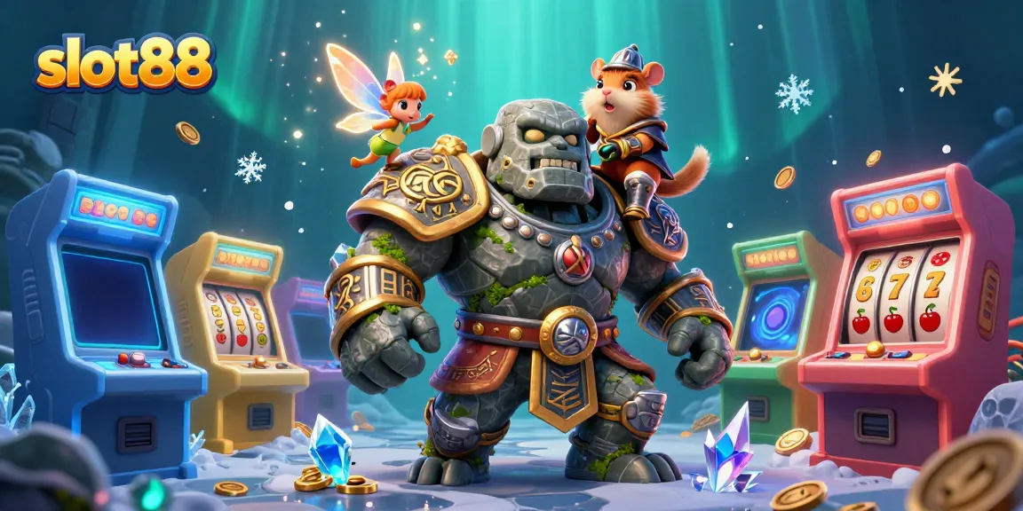Experience the excitement of slot88 with dynamic 3D characters and vibrant gaming elements.