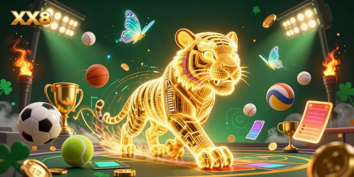 Experience the thrill of the XX8 casino with dynamic elements and vibrant energy.