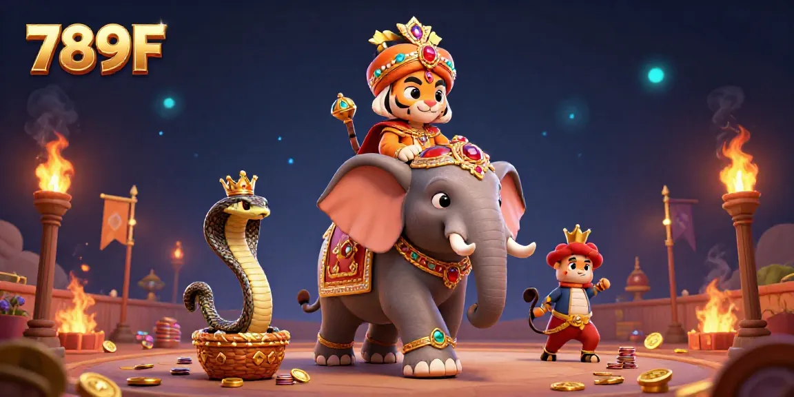Engage in thrilling bets with 789F as the vibrant maharaja and elephant create a winning atmosphere.