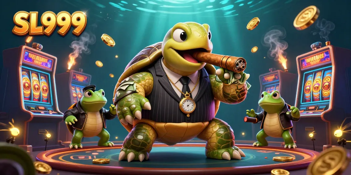 Experience SL999's vibrant casino atmosphere with unique characters and dynamic gaming elements.