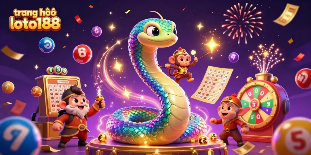 Experience the excitement of online gaming with trang chủ loto188, featuring vibrant lottery elements and dynamic characters.