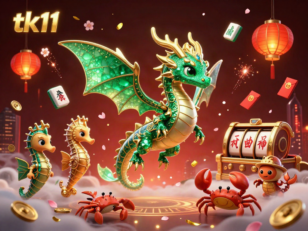 Play virtual games with tk11 featuring vibrant illustrations of sea creatures and casino elements.