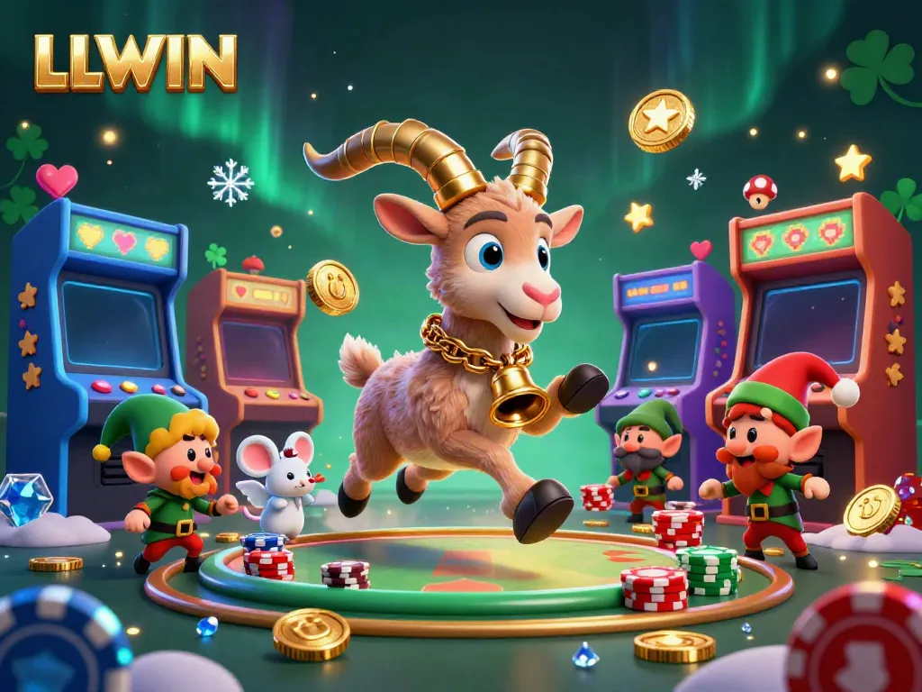 LLWIN creates a festive and vibrant casino environment with playful characters and stunning visuals.