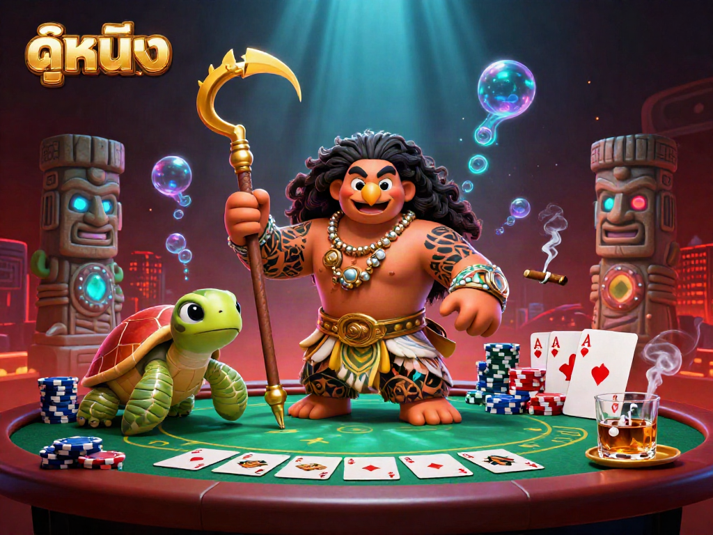 Experience ดูหนังออนไลน์ in an engaging online casino scene featuring characters and gambling elements.