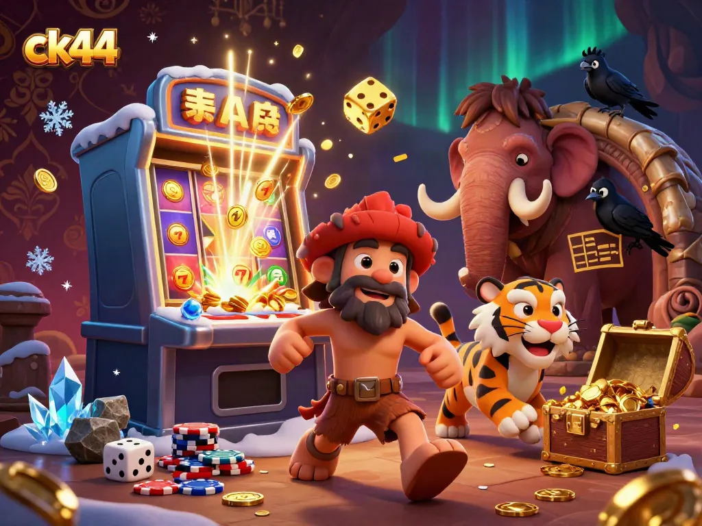 Experience the excitement of ck44 with dynamic characters and vibrant casino elements in animated art.