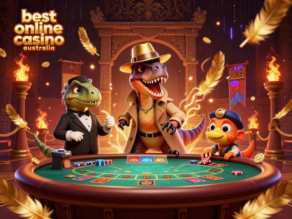 Play blackjack with the best online casino Australia featuring a velociraptor card counter and stegosaurus pit boss.